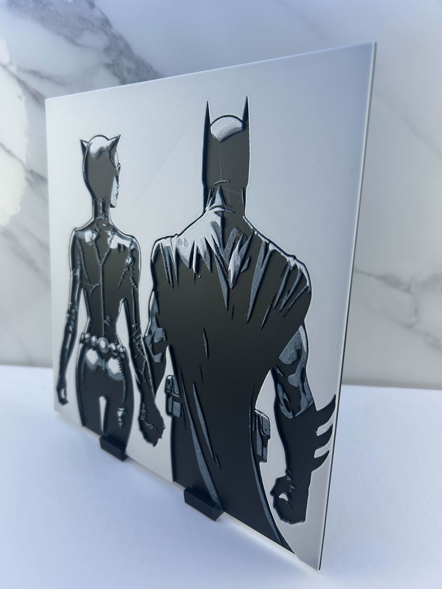 Catwoman et Batman - Plaque : Avec Support
