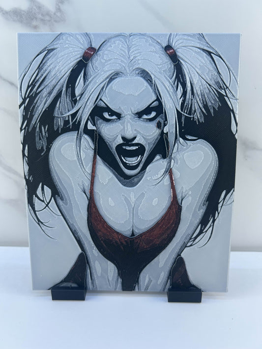 Harley Quinn - Plaque : Avec Support
