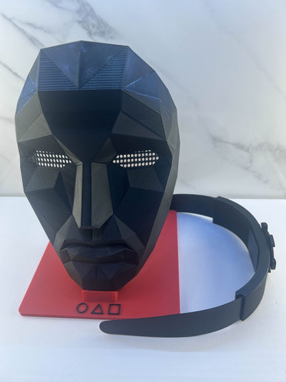 Squid Game - Masque : Avec serre-tête et support