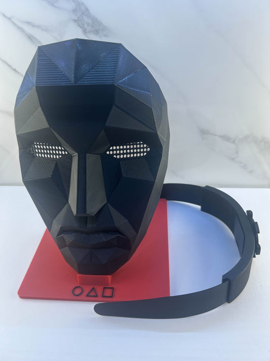 Squid Game - Masque : Avec serre-tête et support