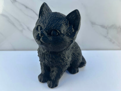 Chat - Figurine : Noir Effet Poil