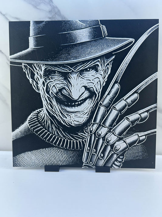 Freddy Krueger - Plaque avec support : Les Griffes de la Nuit