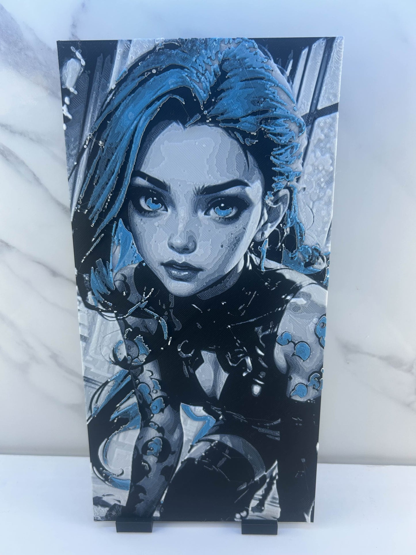 Arcane - Plaque avec Support : Jinx