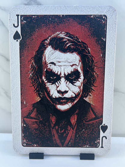 Joker - Plaque avec Support : Carte de Jeu
