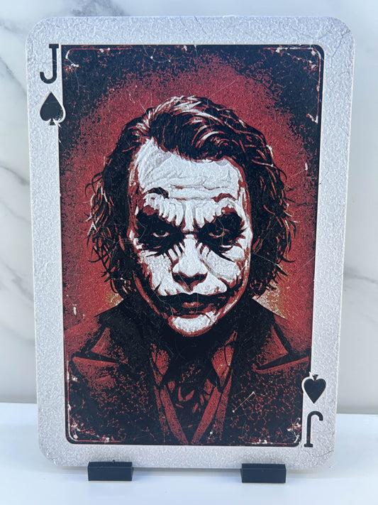 Joker - Plaque avec Support : Carte de Jeu
