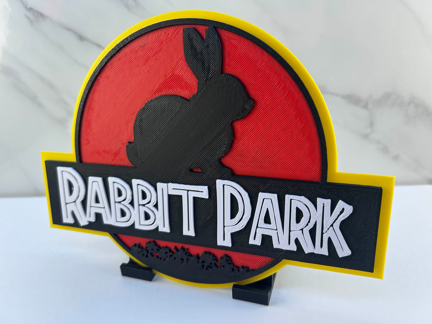 Rabbit Park - Plaque avec support : Espace Lapins