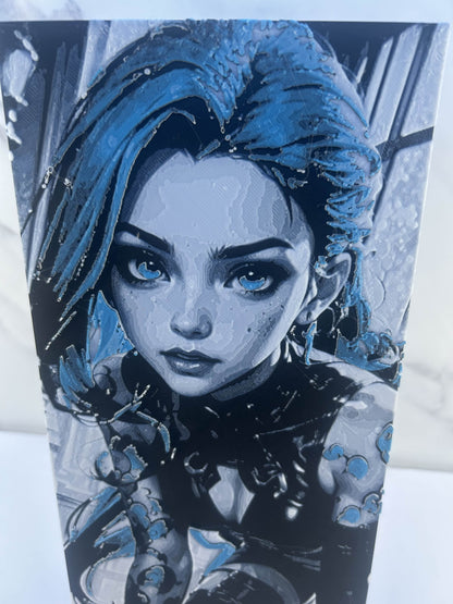 Arcane - Plaque avec Support : Jinx