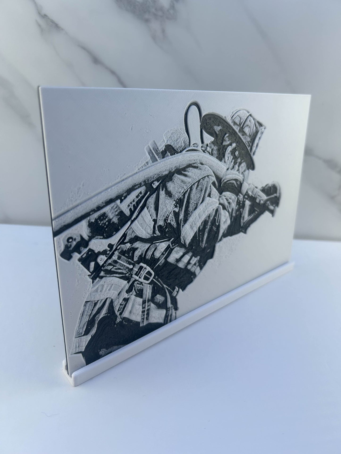 Pompier - Plaque : Avec Support