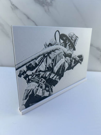 Pompier - Plaque : Avec Support