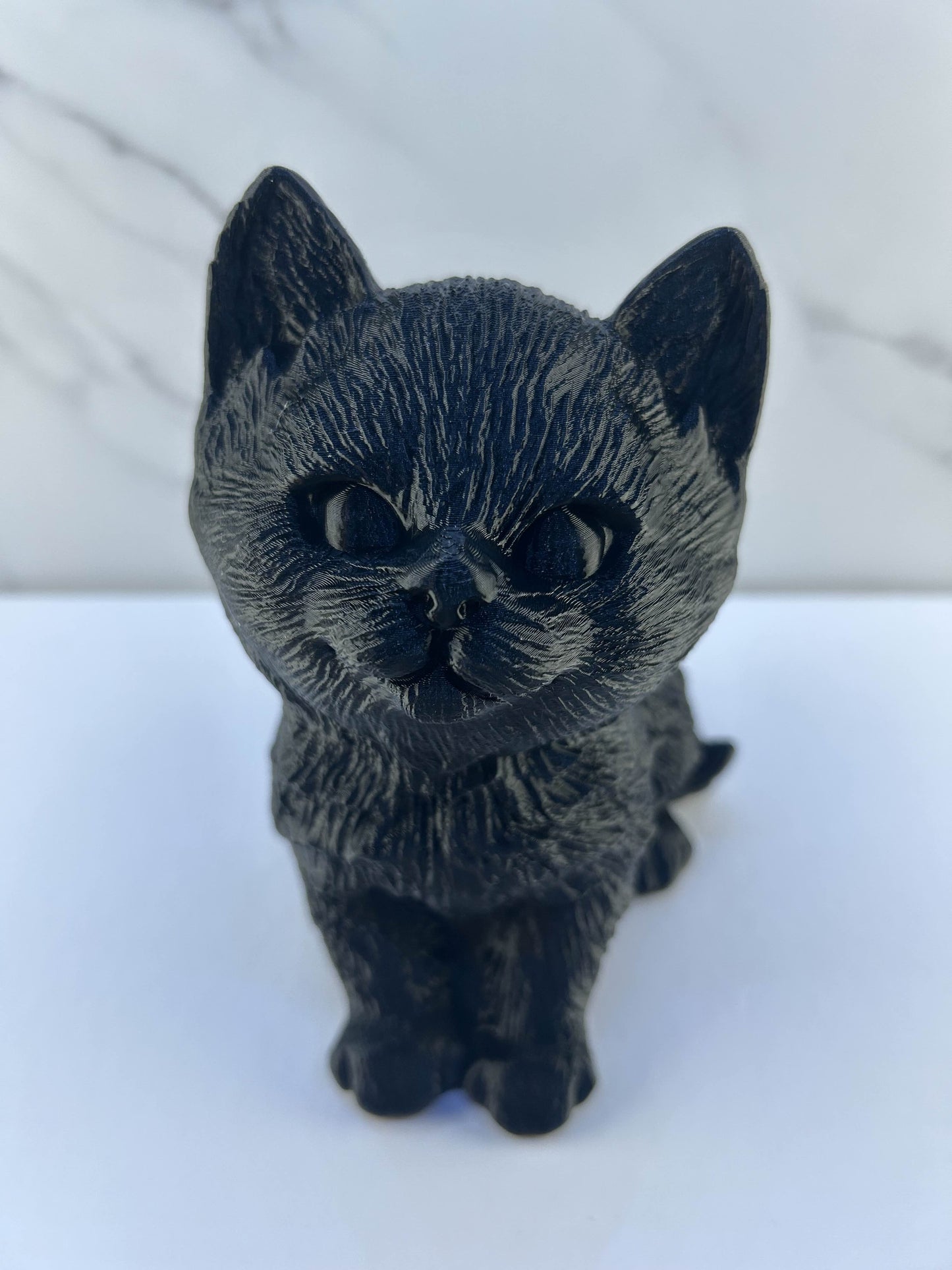 Chat - Figurine : Noir Effet Poil
