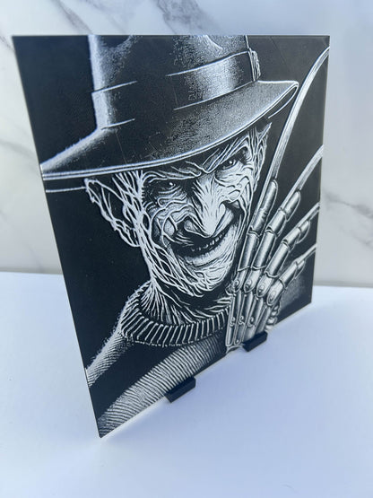 Freddy Krueger - Plaque avec support : Les Griffes de la Nuit