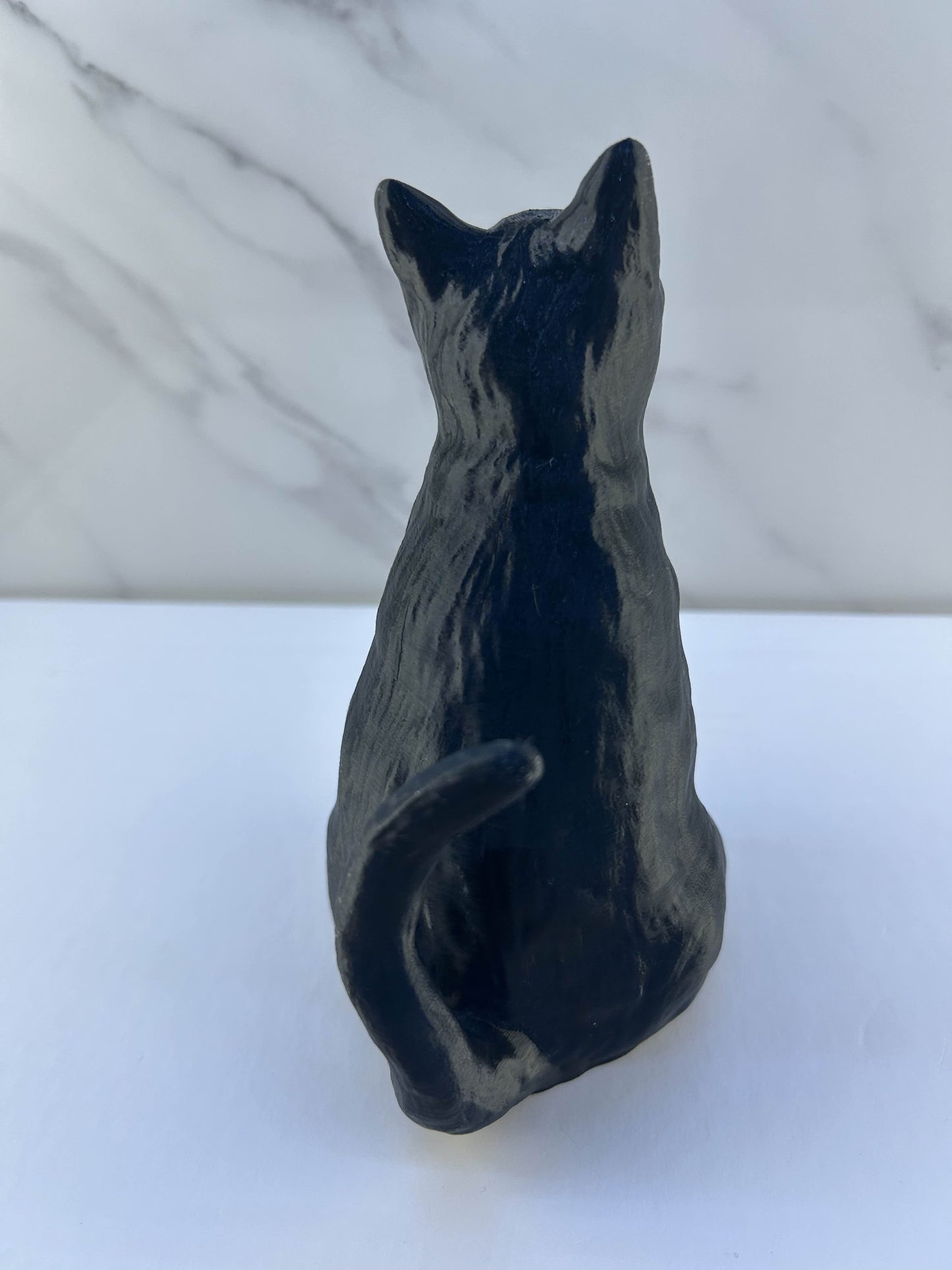 Chat - Figurine : Noir Assis