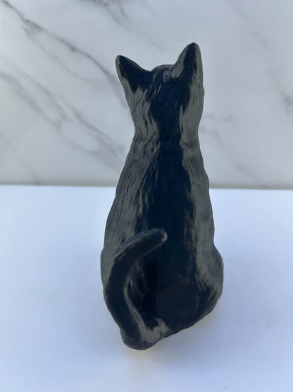 Chat - Figurine : Noir Assis