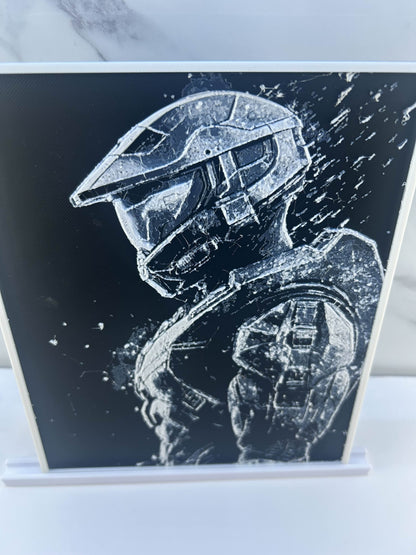 Halo - Plaque Encadrée : Avec Support
