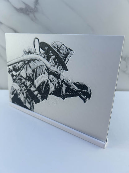 Pompier - Plaque : Avec Support