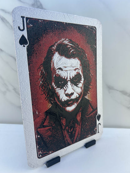 Joker - Plaque avec Support : Carte de Jeu