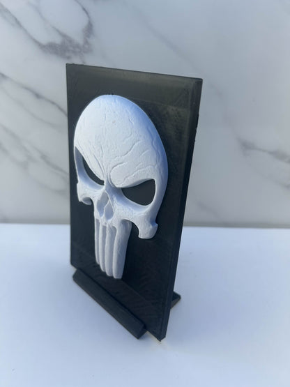 The Punisher - Plaque en Relief : Avec Support