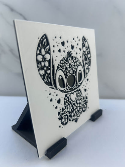 Stitch - Plaque  : Avec Support