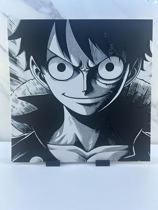 One Piece - Plaque : Avec Support - Luffy