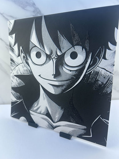 One Piece - Plaque : Avec Support - Luffy