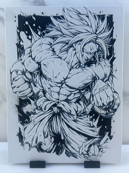 Dragon Ball Z - Plaque avec Support : Broly