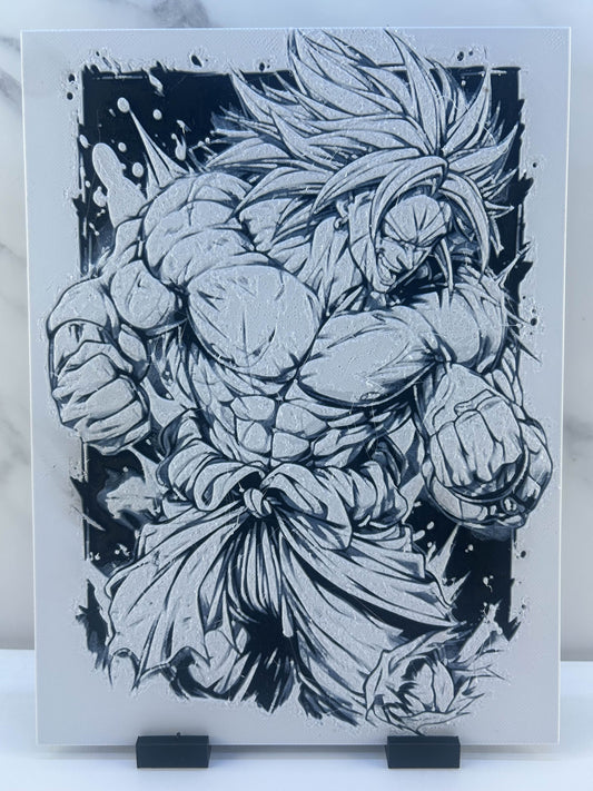Dragon Ball Z - Plaque avec Support : Broly
