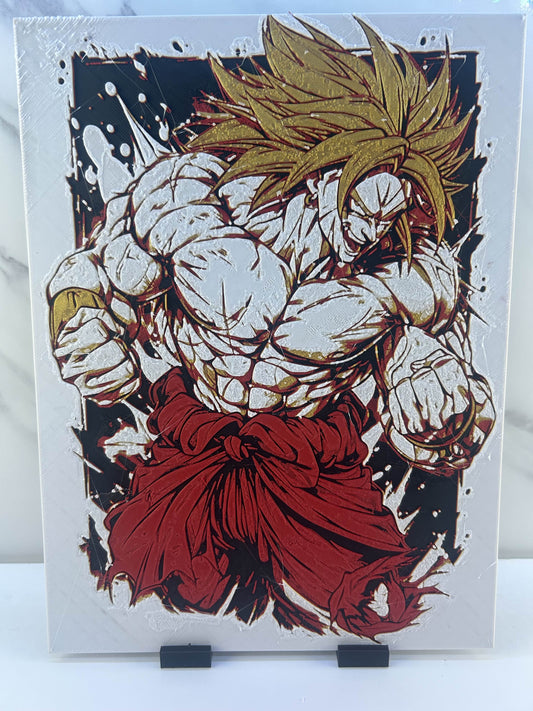 Dragon Ball Z - Plaque avec support : Broly