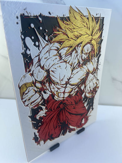 Dragon Ball Z - Plaque avec support : Broly