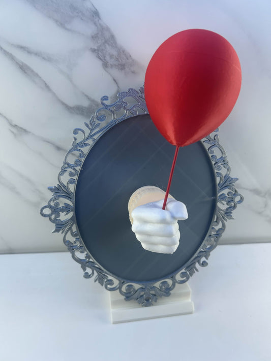 Ça - Décoration Murale : Miroir avec Main et Ballon Rouge