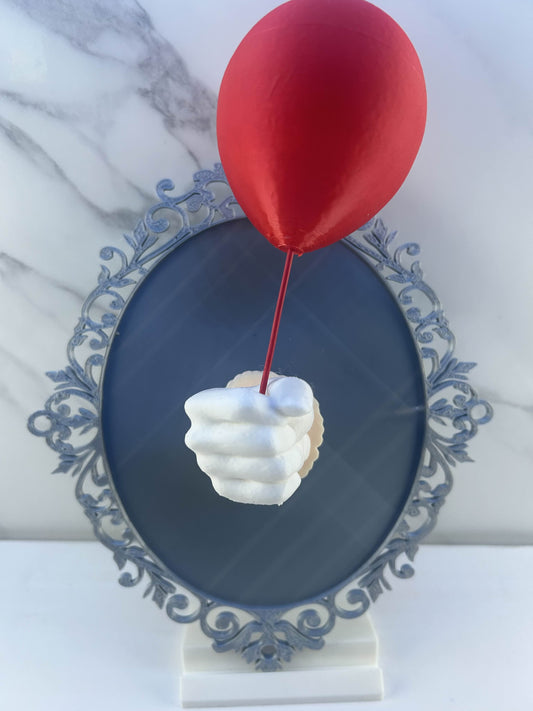 Ça - Décoration Murale : Miroir avec Main et Ballon Rouge