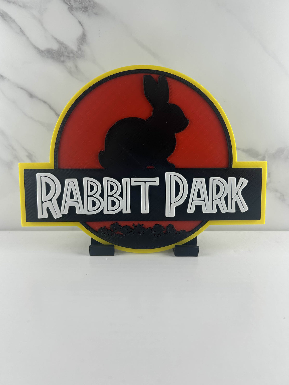 Rabbit Park - Plaque avec support : Espace Lapins