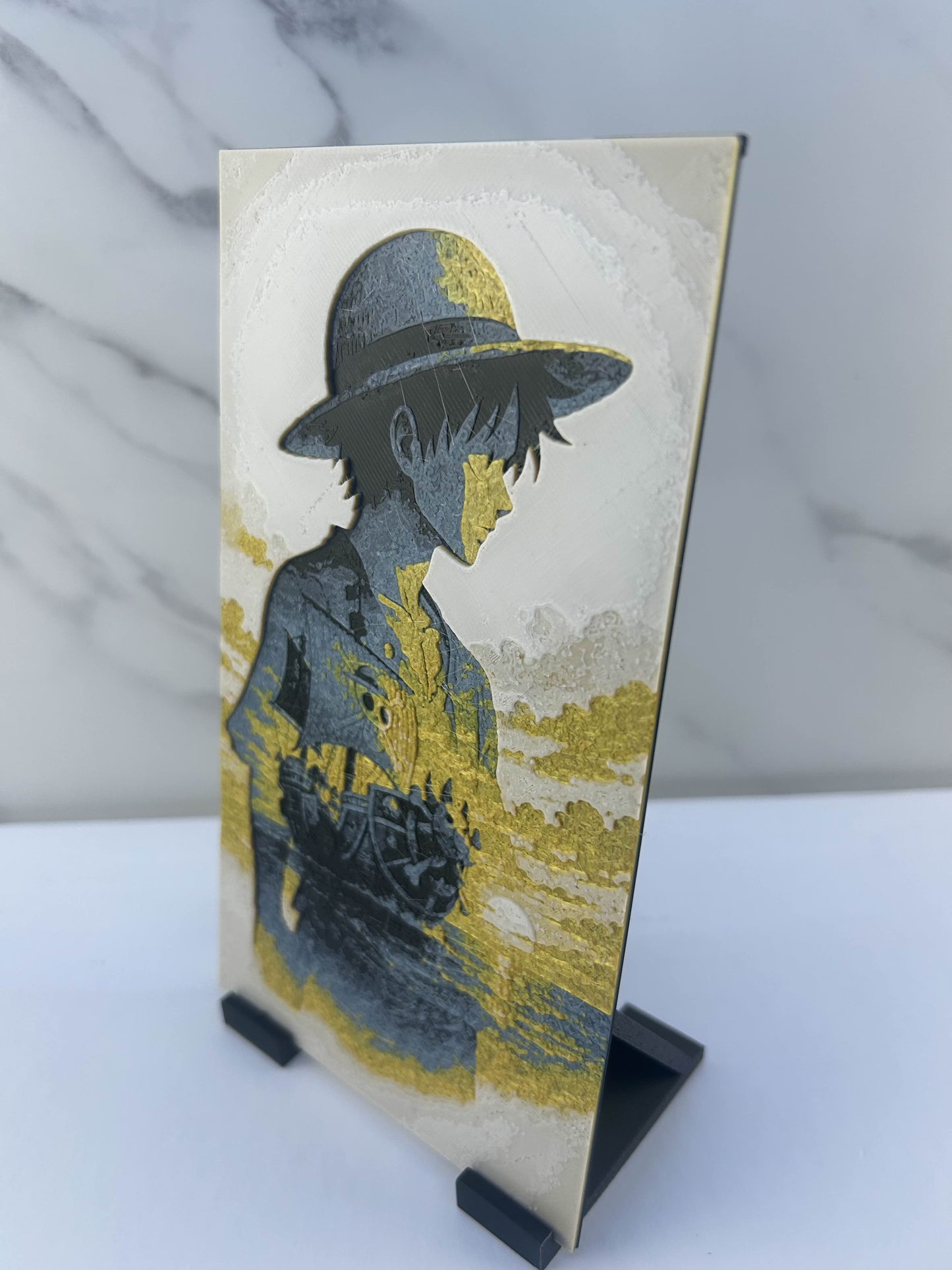 One Piece - Plaque avec support : Luffy