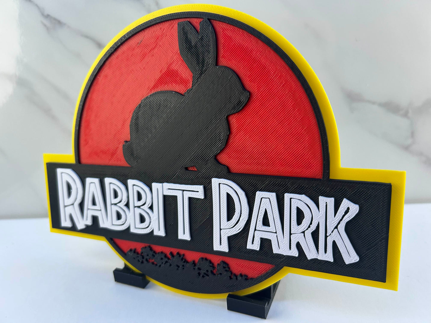 Rabbit Park - Plaque avec support : Espace Lapins