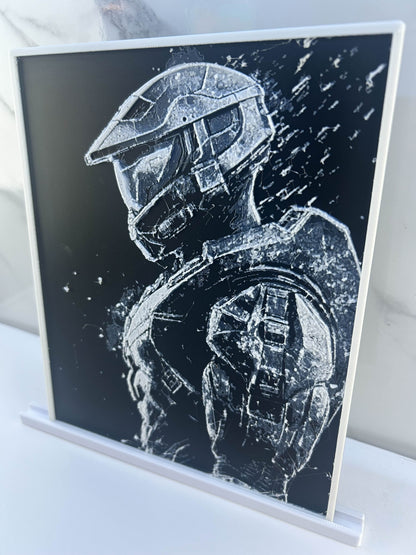 Halo - Plaque Encadrée : Avec Support
