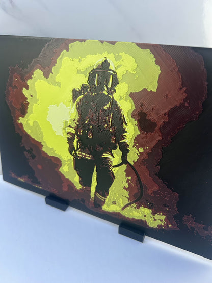 Pompier - Plaque : Sortant du Feu