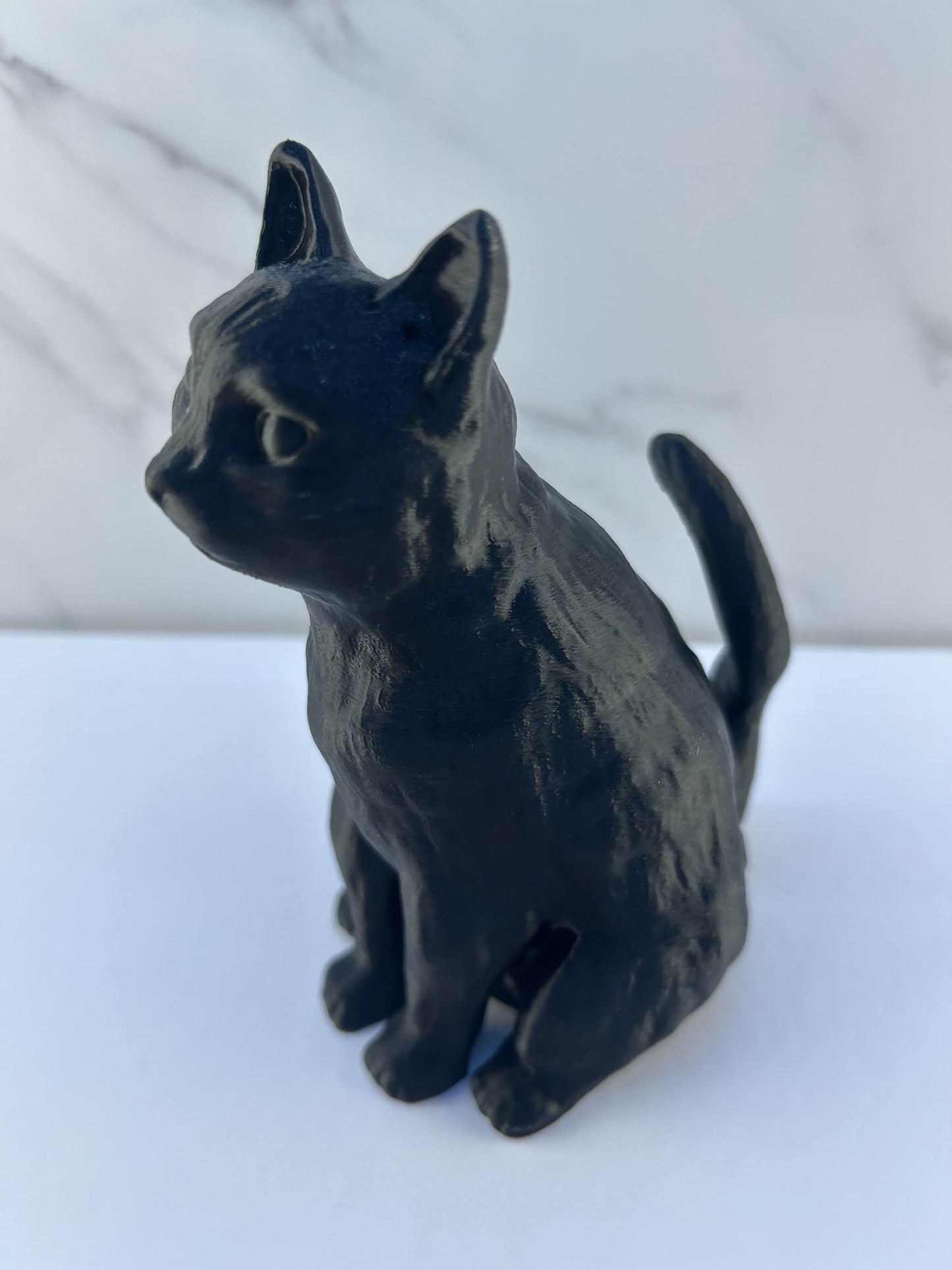 Chat - Figurine : Noir Assis