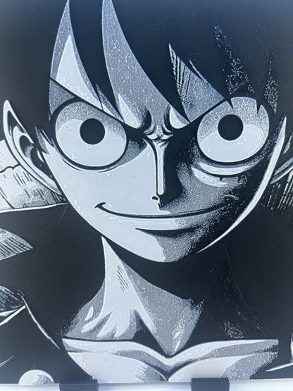 One Piece - Plaque : Avec Support - Luffy