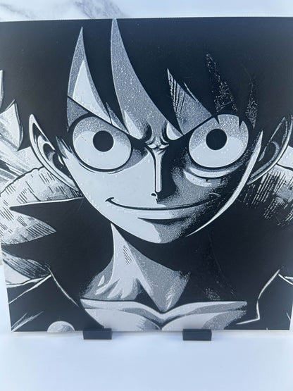 One Piece - Plaque : Avec Support - Luffy