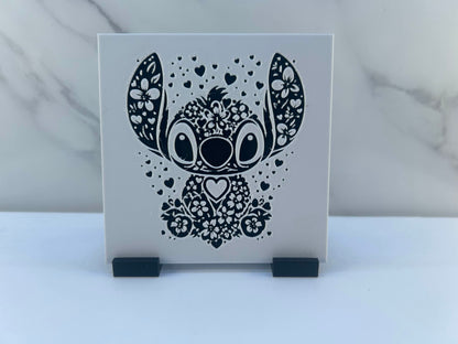 Stitch - Plaque  : Avec Support