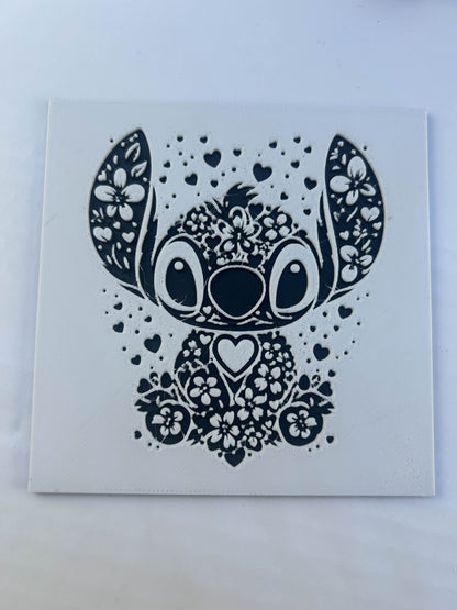Stitch - Plaque  : Avec Support